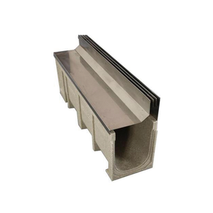 Drainage des eaux de pluie en extérieur Fossé Gouttière de pluie Systèmes de tranchées de drainage de tranchée de drainage avec couvercles de fentes en acier inoxydable - Product Image 2