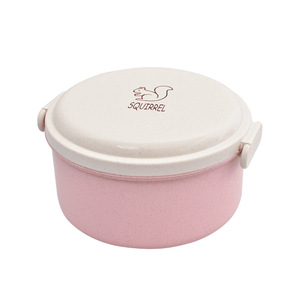 Squirrel Round Bento Box With Seal Lid Solid Color Lunch Box For Kids And Adults - Product Image 4