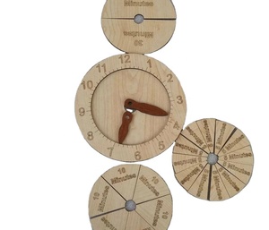 Đồ Chơi Giáo Dục Sớm Cho Trẻ Em Đồng Hồ Học Tập Bằng Gỗ Phân Số Thời Gian Cho Bé Nắm Tay Đồ Chơi Giải Đố Bằng Gỗ - Product Image 2