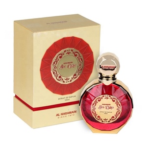 Profumo Originale di Marca Top Al Haramain Bon Ché<span class=keywords><strong>rie</strong></span> Red & Violet Extrait De Parfum 100ml, Fragranza Araba Unisex a Lunga Durata - Product Image 1