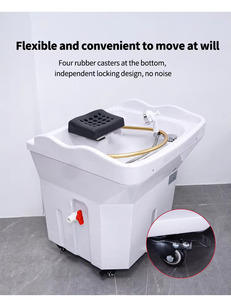 Lavacabezas Móvil Mejorado 2026 con Pantalla Digital y Reciclaje de Agua para Salón y Lavado de Cabello en Casa - Product Image 2