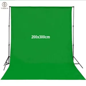 Yiscaxia المصنع مباشرة 120g 2x3m كروما Greenscreen Photobooth خلفية الصورة خلفية للتصوير ستوديو شاشة خضراء