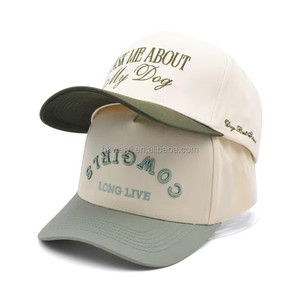 Gorra de Béisbol de 5 Paneles con Bordado 3D en Dos Tonos, Gorra de Béisbol Ajustable con Logotipo Personalizado en Dos Tonos para Hombre y Mujer OEM ODM - Product Image 1