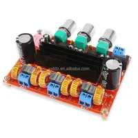 Placa amplificadora de potencia digital de 2.1 canales TOPCUS XH-M139, voltaje amplio de 12V-24V, TPA3116D2 2*50W+100W