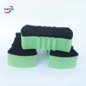 Éponge de lavage de voiture composite Woxin de haute qualité, double texture noir-vert, absorption efficace de 500 % à 750 % pour le nettoyage direct des voitures - Product Image 6