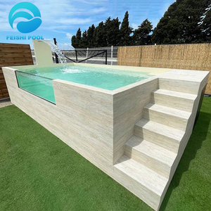 Arrière-cour Maison Piscina En Bois Fibre De Verre Acrylique Fenêtre Débordement Froid Extérieur <span class=keywords><strong>Hors</strong></span> Sol <span class=keywords><strong>Piscine</strong></span> Plunge <span class=keywords><strong>jacuzzi</strong></span> Spa Natation - Product Image 3