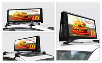 Pantalla LED de Doble Cara a Todo Color para Exteriores P2.5 P3.076 P4, Letrero para Techo de Taxi, Pantallas Publicitarias para Autos