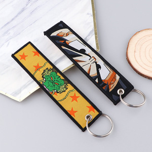 20 New Design High Quality Anime DBZ Embroidered Flight Tag Keychain for Backpack Decoration - Product Image 4