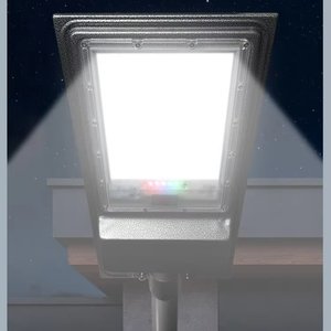 أضواء شوارع تعمل بالطاقة الشمسية مقاومة للماء مع مستشعر حركة وجهاز تحكم عن بعد، 6500 كلفن، إضاءة من الغسق حتى الفجر لمواقف السيارات والمرائب الخارجية - Product Image 5