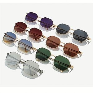Gafas de Sol Octagonales con Marco Metálico Pequeño, Diseño Retro 2025, Logotipo Personalizado, Protección UV400, para Hombre y Mujer - Product Image 4