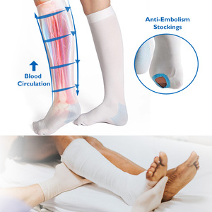 <span class=keywords><strong>Bas</strong></span> anti-embolie blanc à bout ouvert 13-18mmHg avec compression graduée et haut non restrictif pour les varices - Product Image 3