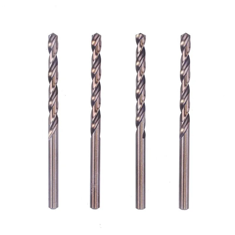 HSS Roll Forged Straight Shank Point Angle Finished Twist Drill Bits For Metal Drilling