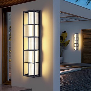 Lampe murale extérieure moderne étanche, éclairage LED 3D pour villa, cour, jardin - Product Image 3