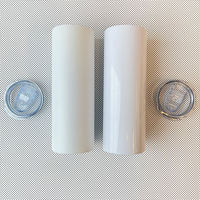 Entrepôt aux États-Unis stocké 20oz Gobelet blanc de sublimation mate en acier inoxydable isolé gobelet mat avec paille