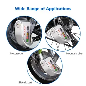 Superbsail Motorcycle Scooter Disc Brake Lock Alarm Anti-theft Wheel Disc Brake Lock Security Wheel Lock Scooter Accessories