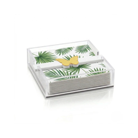 Porte-serviettes en acrylique en forme de papillon, boîte de rangement pour mouchoirs en lucite, organisateur de serviettes décoratif pour la décoration de table de dîner