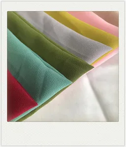 customized High quality plain 100% polyester 75d pure price per meter pearl chiffon fabric