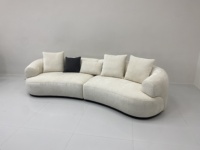 Ensemble de canapés modulaires en tissu pour salon, design Sabi Wabi, style japonais, courbes, pour villa et loft