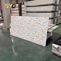 Panneau mural brillant en PVC UV effet marbre de qualité supérieure pour la décoration de villas, hôtels et espaces commerciaux