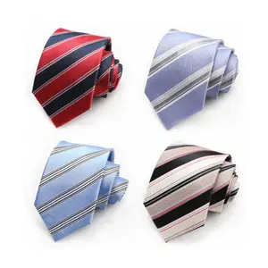 סיטונאי 100% משי ארוג עסקי צוואר עניבת 8cm מותאם אישית גברים עניבות עניבה