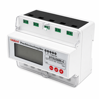 Compteur d'énergie triphasé bidirectionnel sur rail DIN, écran LCD, compteur de puissance kWh, 3x220/380V, actif et réactif, RS485 Modbus, classe 1.0, 100A