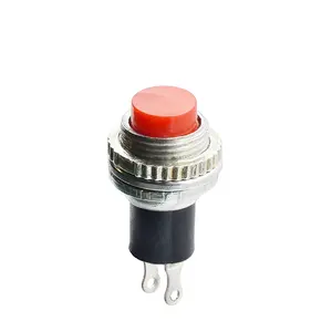 Red head 10mm push button switch 0.5A 250V DS314 re-set inching switch