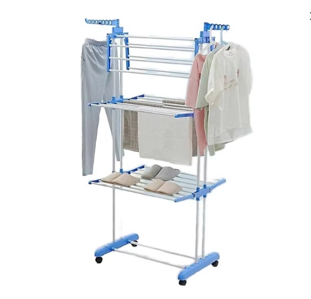 Space-Saving Plastic Towel Drying Rack Wholesale - Stable B2B Floor Stand for Living Room Ground Easy Installation