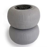 Roues de plage en PU personnalisées de 9 pouces, pneus pour VTT et camping-cars, roues pneumatiques en polyuréthane pour chariots d'extérieur