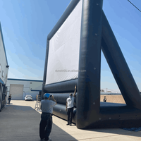 Tissu imperméable de projection large gonflable extérieure de l'écran de cinéma 10M pour des événements drive-in de cinéma