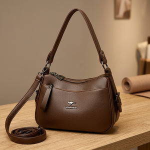 Bolso Bandolera Vintage GELANDSROO para Mujer, con una Sola Correa, de Microfibra, con Cierre de Cremallera y Protección Antirrobo - Product Image 3