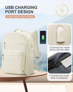 Wholesale Unisex Carry-on Travel <b>Backpack</b> Outdoor-Ready Waterproof Oxford <b>Laptop</b> <b>Backpack</b> with Built-in USB Charging Port - Product Image 2