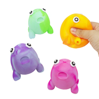 Cartoon Frosch Quetschspielzeug Anti-Stress Umweltfreundliches Silikon Stressabbau-Spielzeug für 5 bis 7 Jahre Alte Kinder Geschenk zur Druckreduzierung