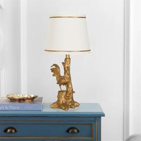 Lampes de table modernes en résine avec base animale pour salon, chambre, villa, café, hôtel, décoration intérieure, lampe de chevet américaine