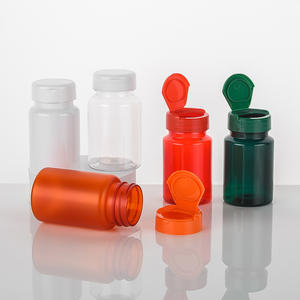 <span class=keywords><strong>Suplemento</strong></span> nutricional PCR PET botella para píldora tableta de vitamina Cápsula de polvo con tapa de rosca grado alimenticio Color rojo verde - Product Image 1