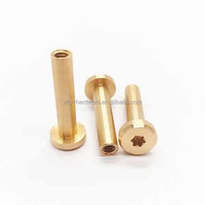 Hakim pirinç kubbeli kafa kadın vida + oluklu kubbeli kafa erkek vida Chicago kitap deri vida - Product Image 5