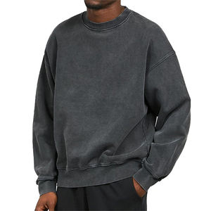 Sweat-shirt rétro personnalisé de haute qualité Kingsen pour homme, en molleton français, lourd et délavé, pull-over brodé pour le printemps - Product Image 1