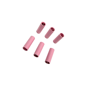 Cône en papier rose de qualité supérieure avec franges à pompons pour projets créatifs - Product Image 2