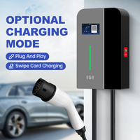 Estación de Carga para Vehículos con Pantalla de 4.3 Pulgadas, Cargador de Pared para Vehículos Eléctricos de 7KW, 11KW, 22KW