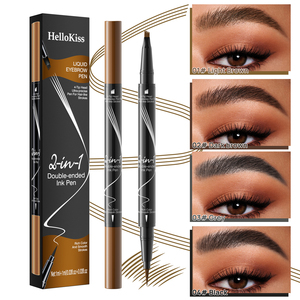 Crayon pour les yeux noir à double embout à quatre pointes, crayon pour les <span class=keywords><strong>sourcils</strong></span> imperméable, microblading, crayon pour les <span class=keywords><strong>sourcils</strong></span> longue durée, marque privée - Product Image 3