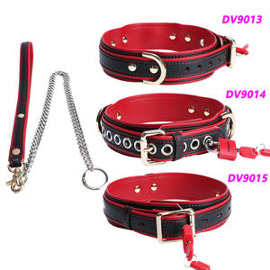 3 model mainan hewan peliharaan Kombo tali dapat dikunci Premium UNTUK Wanita Pria dengan bantalan kerah kulit mainan Slave BDSM untuk pengekang Bondage - Product Image 2