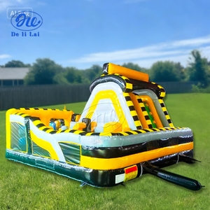 Toboggan gonflable double obstacle personnalisé pour l'extérieur, en PVC, facile à installer pour parcs de trampolines et parcours d'<span class=keywords><strong>obstacles</strong></span> - Product Image 2