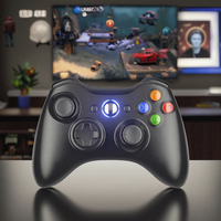 Manette de jeu sans fil 2,4 GHz pour PC/ avec moteur de vibration et portée de 8 m - C-STAR NS-5023