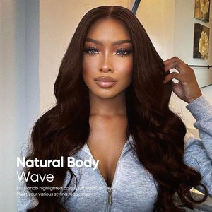 ผมเด็กที่ถอนขนมาแล้ว สีน้ำตาลช็อกโกแลต แบบใส สำหรับวิกผมลูกไม้ด้านหน้า 13x6 HD ลอนธรรมชาติ ผมแท้ Remy Virgin - Product Image 3