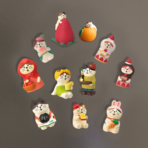 Japanese Style Cat Refrigerator Magnets Resin Figurines Multi Piece Set For Kitchen Decor Gift - Product Image 2