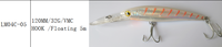 Umpan Pancing Jigging Lutac Minnow Floating 3D Eyes 120mm 32 Mata Kail Treble, Umpan Plastik Keras, Baru Murah 5 Warna