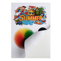 Papier autocollant de logo PET synthétique brillant taille A3/A4/A5 imprimable personnalisé, compatible jet d'encre laser étanche, promotion d'épicerie