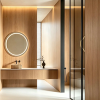 Paneles de Pared Decorativos Modernos para el Hogar, de Espuma de PVC SPC, Resistentes al Fuego, Revestimiento de Madera Laminada