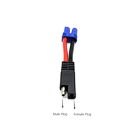 Adaptor Baterai RV 2-pin SAE ke Konektor Betina EC5 Kabel 10 AWG Wiring Harness