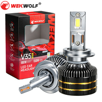 Phare LED automobile 160W 16000lm Ampoule H4 H7 H11 HB3 9005 24V Blanc Canbus Luz LED Automotivo pour éclairage de voiture, camion, moto