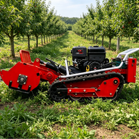 Tondeuse à gazon télécommandée sur chenilles 13,5 CV avec forte capacité de franchissement, hauteur de coupe 20-200 mm pour vergers en pente